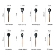 Load image into Gallery viewer, 8 Pcs/Set Silicone Kitchen Cooking Tools Spatula Heat-resistant Soup Spoon Non-stick Special Shovel

