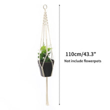 Load image into Gallery viewer, 100% Handmade Hanging Baskets Flowerpot Plant Holder Macrame Plant Hanger Indoor Wall Hanging Planter Plant Holder Basket
