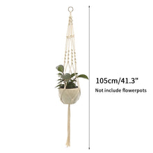 Load image into Gallery viewer, 100% Handmade Hanging Baskets Flowerpot Plant Holder Macrame Plant Hanger Indoor Wall Hanging Planter Plant Holder Basket
